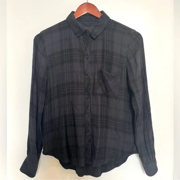RAILS - Hunter Shirt - Shadow Black Plaid - XS - Picture 4 of 4